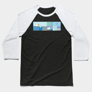 Retro Geometric Outdoors Baseball T-Shirt